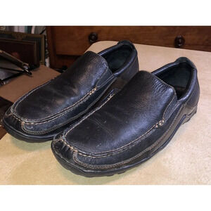 Cole Haan‎ Trucker Venetian Mens Size 10.5 Black Leather Slip On Loafer Shoes